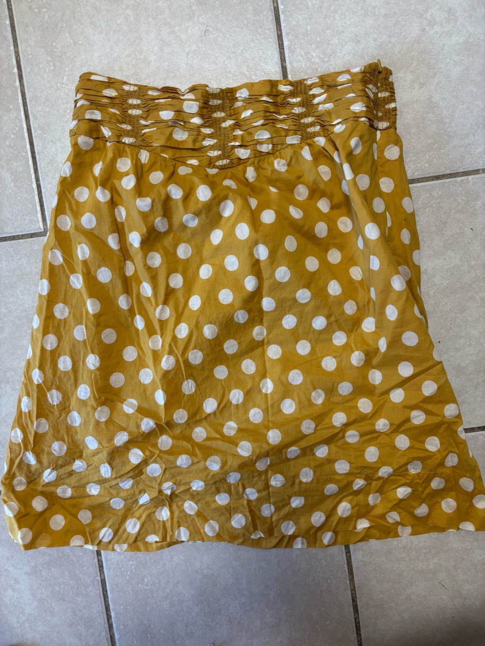 Tory Burch  Yellow Polka Dot Skater Skirt